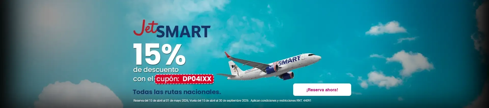 JetSMART 15% descuento